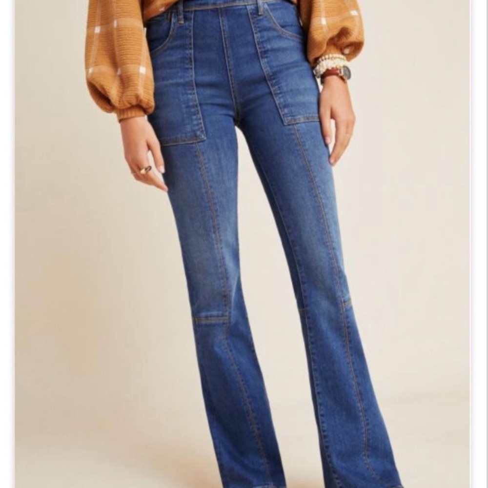RARE Pilcro by Anthropologie high-rise bootcut side-zip jeans, size 26, EUC